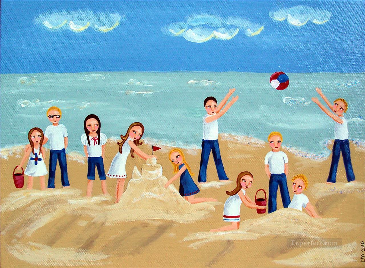 Suzy beach impressionist Oil Paintings